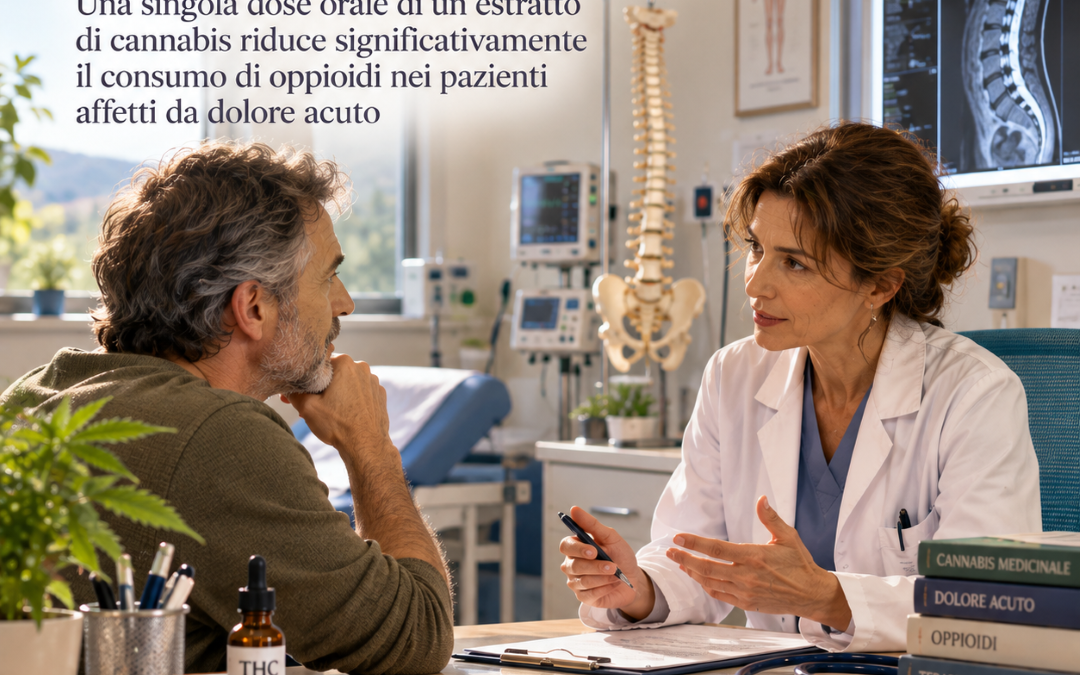 Dolore: una singola dose di estratto di cannabis riduce significativamente il fabbisogno di oppioidi nei pazienti con dolore acuto